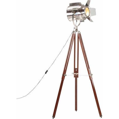 vidaXL Lampadaire à trépied bois de manguier massif 180 cm (1/5)