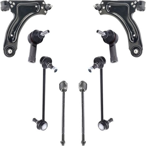 KIT BRACCIO OSCILLANTE 8 PEZZI COMPATIBILE CON OPEL TIGRA TwinTop (X04) 1.3 CDTI (R97) / Kit Sospensione Completo OE/OEM / Bracci Oscillanti + Testine Sterzo / Sostituzione Diretta OEM