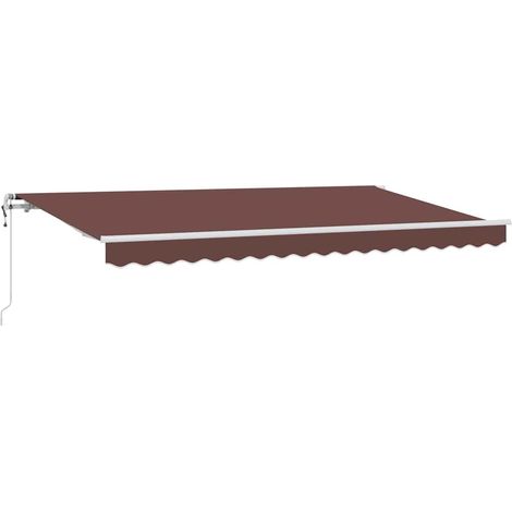 Maison Exclusive - Tenda Retrattile Marrone 400 x 200 cm Tessuto (1/5)
