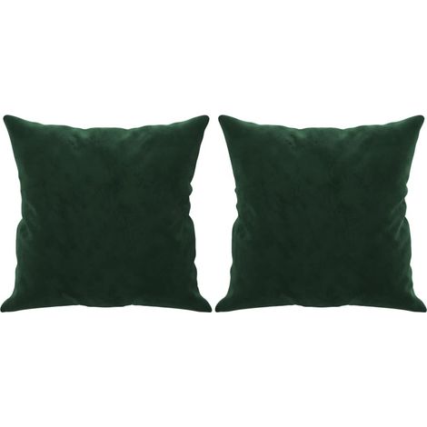 2 Coussins décoratifs Vert 40 x 40 cm En Velours. Idéal Salon, Sofa et Canapé (1/5)