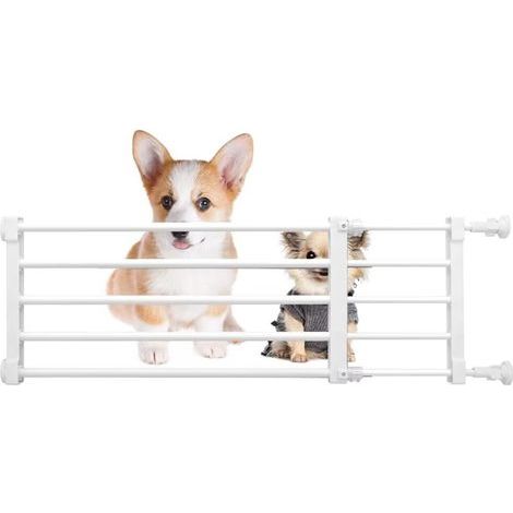 Porta per cani corta, con passaggio a raso, porta per piccoli animali montata a pressione, porta bassa regolabile per animali domestici, porta per cani di piccola taglia, porta interna (altezza 24 cm, (1/5)