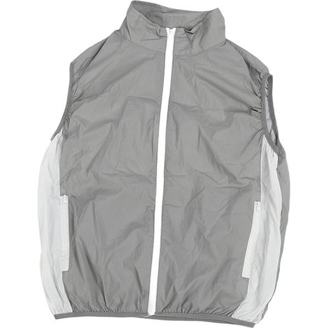 Gilet rafraîchissant unisexe avec 2 ventilateurs intégrés, idéal pour le travail, la pêche, la randonnée et les activités de plein air. Gris, taille XXL. (1/5)