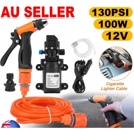 Pistolet de Lavage Haute Pression 12V, Pompe de Lavage Sans Fil Rechargeable, Nettoyeur Électrique Portable pour Voiture et Maison (1/5)