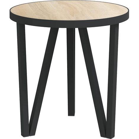 Maison Exclusive - Beistelltisch Sonoma-Eiche Ø35 cm MDF (1/5)