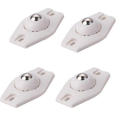 Roulettes à poulie, petites roulettes, roulettes pivotantes adhésives, mini-roues universelles auto-adhésives, pour poubelles, boîtes de rangement, petits meubles (blanc) (1/3)