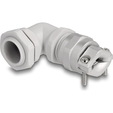 Delock Prensaestopas con alivio de tensiÃ³n y protecciÃ³n contra la flexiÃ³n Ã¡ngulo de 90 Â° PG11 gris