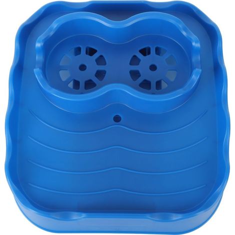 Plateau Anti-Slip pour Spa avec Gobelets et Trou d'Évacuation – Plateau de Table Latéral Adaptable pour Baignoire, Piscine et Spa Bleu (1/4)