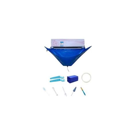 Lntyq 10-teiliges Klimaanlagen-Reinigungsset – Waschbezug zum Abstauben von Wandklimaanlagen mit Wasserschlauch, Split-Systeme, 135 cm x 60 cm (1/5)