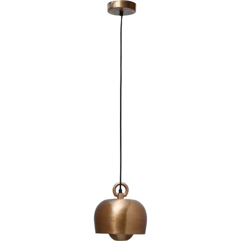 Lampada a sospensione Art Deco in rame e ferro (1/3)