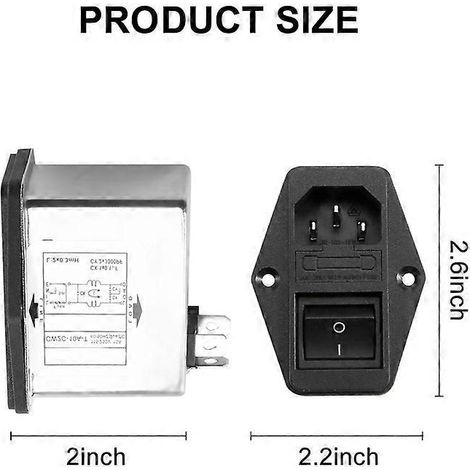 Lötösen für IEC 320 C14 Filter + Bootsschalter + Sicherungshalter