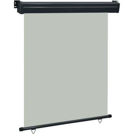 Tenda da sole parasole laterale retrattile per patio giardino terrazza balcone schermo di protezione visiva 140 x 250 cm grigio 020007012