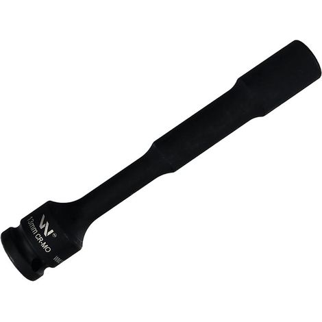 Bussola a impatto 1/2", esagonale sottile con foro passante molto lungo, realizzata in acciaio CrMo da 13 mm, lunghezza 150 mm, utilizzata in meccanica per chiavi a percussione, Waryński (1/2)