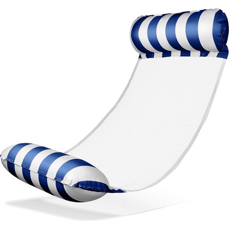 Hamaca acuática, colchón de agua, cama flotante, colchón inflable con reposabrazos, colchoneta flotante, tumbona de relajación, juguete acuático para niños y adultos