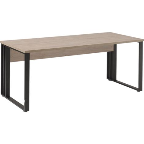 Scrivania professionale 160cm colori rovere chiaro e nero collezione YUKON