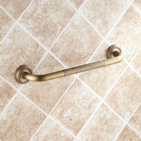 Sturdy 50cm handrail, elegant bathroom grab bar with antique brass finish, suitable for the elderly, children and seniors. (1/5)