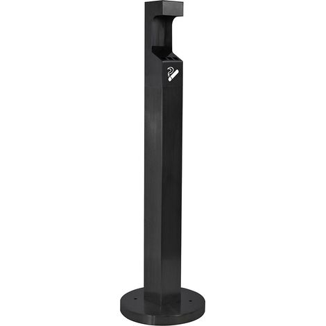 Posacenere a Colonna Ø32 cm in Metallo Nero Opaco 2L per Esterno (1/5)