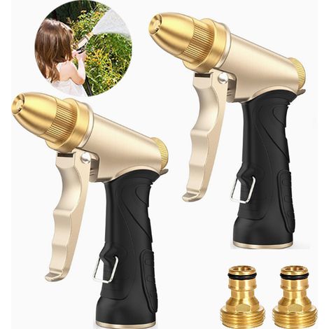 2PCS Pistola a spruzzo per impieghi gravosi, ugello ad alta pressione, 4 modalità, per il bagno e l'irrigazione degli animali domestici (1/5)