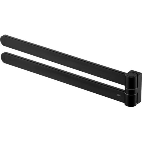 Futura 425 mm Doppelarm-Drehkleiderbügel, schwarz (1/2)