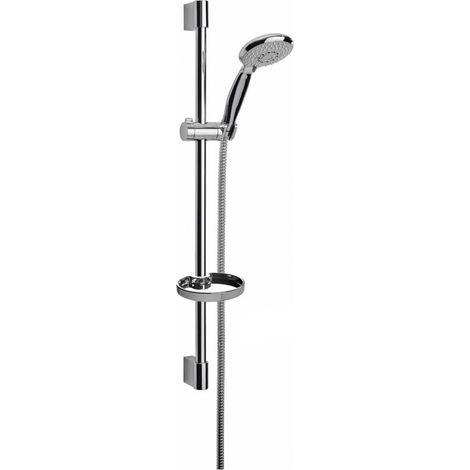 Set Saliscendi ECO 204 ZT Damast - Asta 204 Inox Cromato ( Ø 21 mm) - Laterali Scorrevoli in ABS Cromato (1/3)