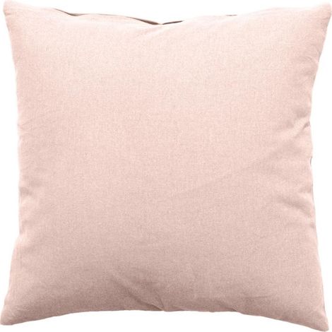 Coussin Déco Uni Déhoussable "Panama" 40x40cm Vieux Rose