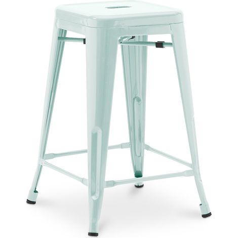 Sgabello da bar - Design industriale - 60cm - Nuova edizione - Stylix Azurro