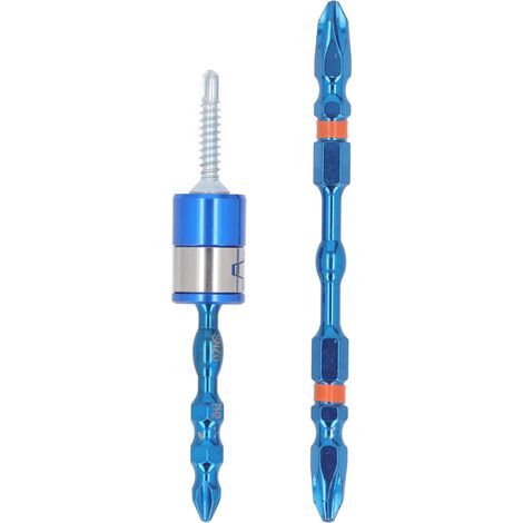 1/4" Double Ended Screwdriver Bits, Strong Magnetic Cross Head for Hand and Electric Drills, 2 Pieces (1/5)