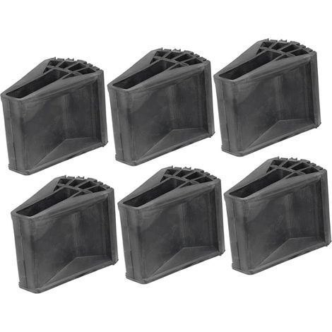 Pieds D’échelle Antidérapants en Caoutchouc Noirs, Lot de 6  Intérieur et Studios, Robustes et Silencieux, Accessoires de Remplacement Pratiques pour Escabeau (1/5)