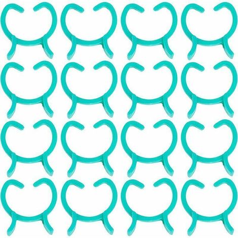 Pflanzenclips für den Garten, wiederverwendbare Pflanzenclips aus grünem Kunststoff, Gemüseclips, Gartenclips, Pflanzenstützen zum Befestigen, Stützen und Festziehen von Pflanzen, 100 Stück (1/5)