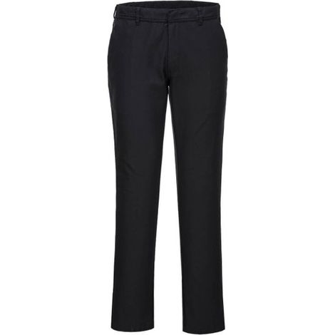 Pantalón de mujer estilo Chino elástico sarga algodón S235 24 Negro