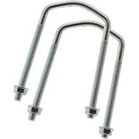 10PZ KIT FISSAGGIO PALO TV PER SUPPORTI PARABOLA - mm.75x85h. - dado ø mm.13