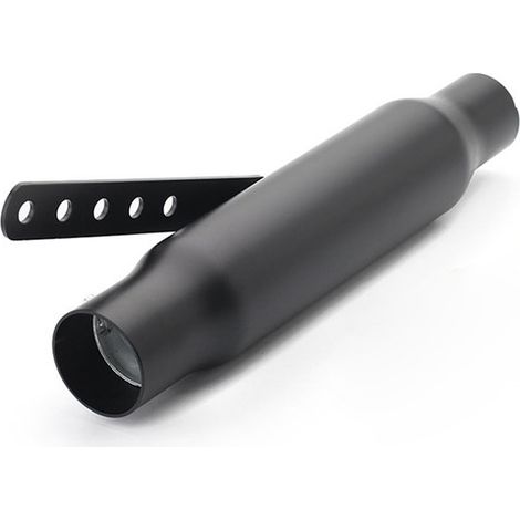 Silencieux d'échappement moto acier inoxydable réducteur de bruit universel pour motocyclette Type A Noir (1/5)