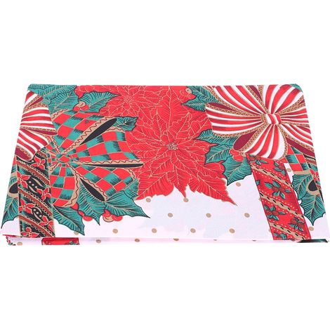 Nappe imprimée polyester pour table de fête Noël, motif bougies type A, décoration maison cuisine, couvre-table rectangulaire