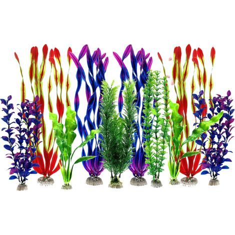 L'arbre artificiel coloré de plante-Ensemble de varech 10 pièces (1/5)