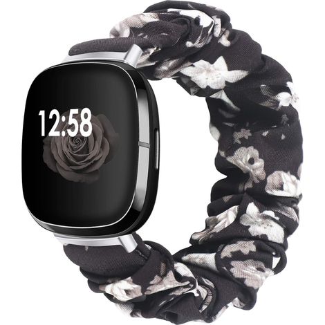 Bracelets compatibles avec Fitbit Sense / Versa 3, bracelets pour femmes et filles, accessoires de bracelet élastique imprimé, bracelet de rechange pour montre connectée Sense / Versa 3 (1/5)