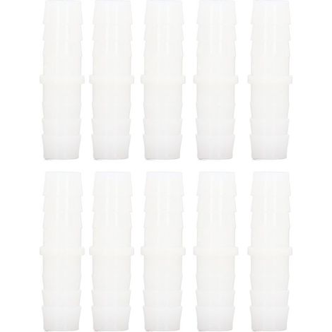 10 Stück gerade, gleichschenklige Schlauchverschraubungen aus Kunststoff mit Widerhaken, Verbindungsstangenadapter 14-14 mm (1/5)