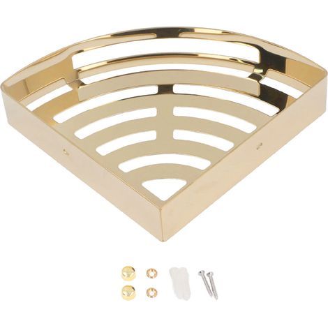 Corner shower shelves, wall-mounted stainless steel bathroom organizers, triangular storage shelf for toilet, dorm room, kitchen, single layer (1/5)