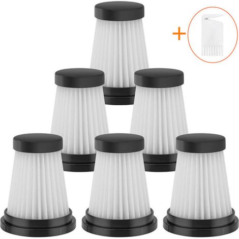 YMYNY Lot de 6 filtres HEPA de rechange pour aspirateur sans fil pour Moosoo K12 K12 Pro K13, pour Genius Invictus One 1.0 X7 / 2.0, pour Foxnovo 13KPA accessoires de filtre pour aspirateur à main
