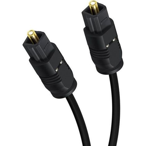 Câble Optique Audio Toslink - Juce - 2M - Fibre Optique - Compatible TV, PS4, Xbox - Nylon Tressé (1/4)