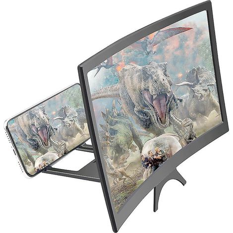 Amplificateur de téléphone portable à écran incurvé L6 avec loupe pliable et support de téléphone