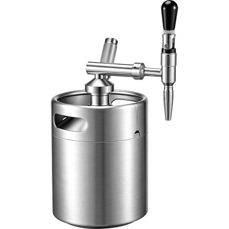 Mophorn Cafetera Nitro Cold Brew 4 L, Tanque de Acero Inoxidable, con Dispensador y Válvula de Presión, Material Seguro para Alimentos, Ideal para Café Frío, Té, Leche y Zumo (1/5)