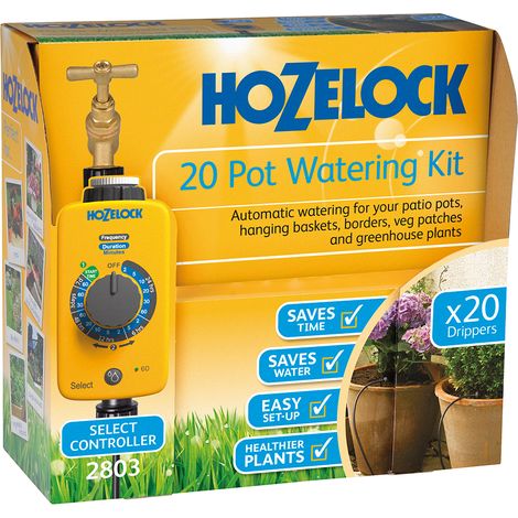 Hozelock Set goutte à goutte jaune noir 15 m tuyau