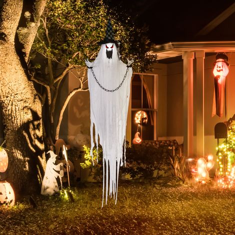 Decoración de fantasma para Halloween, con aullidos y movimiento espeluznantes, funciona con pilas. (1/5)