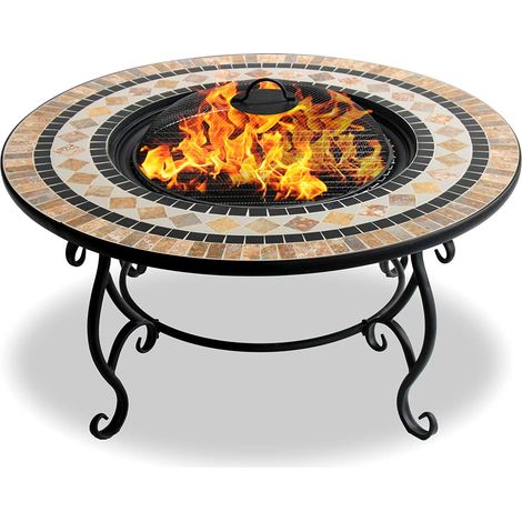 Centurion Supports Fireology BELUGA Opulent Garden & Patio Heater Fire Pit Brazier, Coffee Table, Barbecue and Ice Bucket - Marble Finish (1/5)