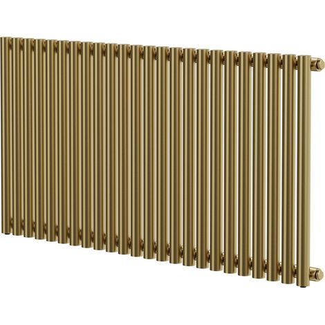 Wholesale Domestic Sinclair Colore Brushed Brass 600mm x 1195mm Horizontal Single Panel Radiator (1/5)