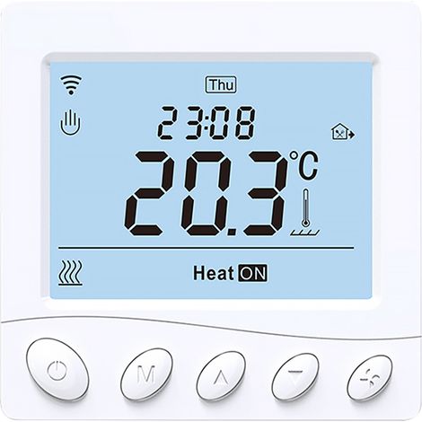 Eosnow WIFI Smart Elektroheizung 16A Thermostat 3,2 Zoll LCD-Display Intelligent mit Anwendung und Sprachsteuerung Digital programmierbar