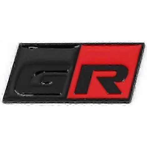 3D-Metalllogo GR Sport Emblem Kofferraumaufkleber für Toyota RZ RC RS Yaris Corolla CH Harrier Camry GR Sport Emblem Zubehör GR Schwarz (1/5)
