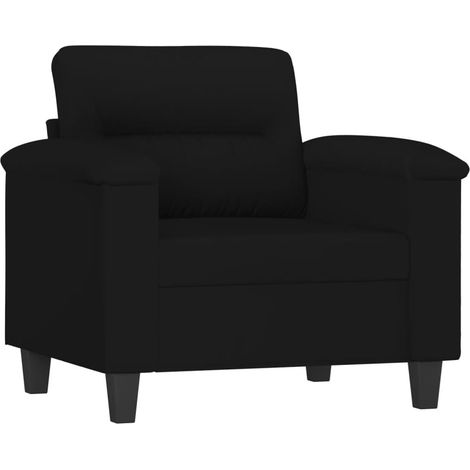 vidaXL Poltrona Nera 60 cm in Microfibra (1/5)