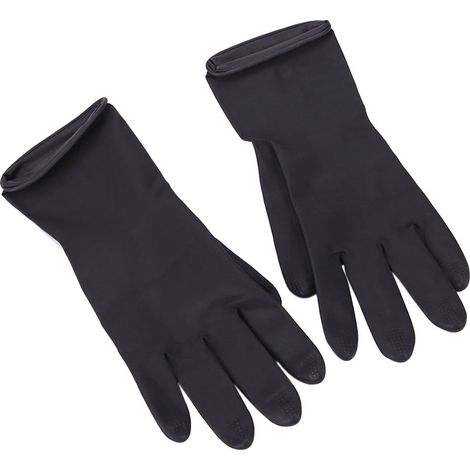 Gants En Caoutchouc - Protection Contre Produits Chimiques - Pour Coloration Capillaire Cuisine Jardin - Tailles S M L - Par 1 Paire (1/2)