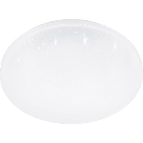 Plafoniera Moderna Frania-Ip Acciaio Bianco Plastica Cristallo 18W 2100Lm Ip44