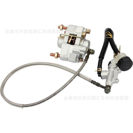 Four-wheeled motorcycles, ATVs, and beach buggies are compatible with the Longding Polaris rear brake assembly, featuring upper and lower pump disc brakes. (1/4)